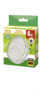 1Лампы (источники света) лампа светодиодная led 6вт gx53 220в 3000к pled- eco-gx53 clear таблетка (плоский цилиндр) | 2851970 | jazzway выгодная цена