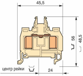 1Клеммные соединения клемма d2,5/8.ado.nf ado 2.5мм.кв. | 1sna399736r0100 | te выгодная цена