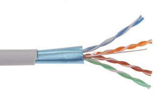 1Кабель витая пара (UTP, FTP) каб. f/utp 5e 4х2х24awg ldpe каб. пит. 2x0,75, 305м чер. | lc3-c5e04-379 | itk выгодная цена