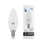 Лампы (источники света) лампа светодиодная elementary свеча 12w 950lm 6500k е14 led 1/10/100 | 33132 | gauss выгодная цена