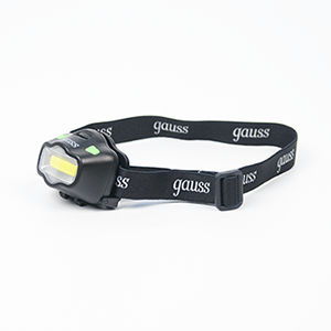 1Фонари фонарь налобный gfl308 3w 180lm 3xааа led 1/12/72 | gf308 | gauss выгодная цена