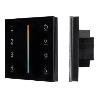 1Ленты светодиодные панель sens smart-p43-mix black (230v, 4 зоны, 2.4g) | 028137 | arlight выгодная цена