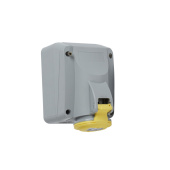 Разъемы промышленные розетка накладная - p17 tempra pro - ip 44 - 100/130 в~ - 16 a - 2к+з | 555151 | legrand выгодная цена