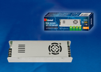 1Ленты светодиодные блок питания uet-vas-360a20 12v ip20 360вт. металл.корпус. | ul-00002434 | uniel выгодная цена