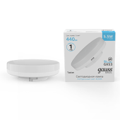 Лампы (источники света) лампа светодиодная led basic gx53 5,5w 440lm 4100k 1/10/100 | 10849262 | gauss выгодная цена