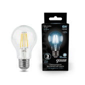 Лампы (источники света) лампа светодиодная led 6вт e27 220в 4100к a60 | 102802206 | gauss выгодная цена