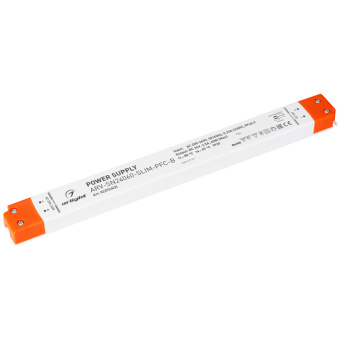 1Ленты светодиодные блок питания arv-sn24060-slim-pfc-b (24v, 2.5a, 60w) (arlight, ip20 пластик, 3 года) | 022924(2) | arlight выгодная цена