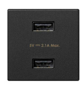 Розетки, выключатели, звонки электрические simon connect зарядное устройство 2хusb, к45, 5 в, 2,1 а, графит | k126e-14 | simon выгодная цена