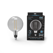 Лампы (источники света) лампа светодиодная led vintage filament straight g200 6w e27 200*283mm gray 330lm 4000k 1/6 | 154802205 | gauss выгодная цена
