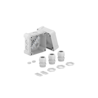 1Коробки распределительные распределительная коробка x02, ip 67, 95х95х72 мм, с клеммой и 3-я кабельными вводами v-tec | 2005222 | obo bettermann выгодная цена