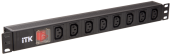 Шкафы и стойки телекоммуникационные 19 блок розеток 19 pdu(8шт)iec320 c13 с led вык.алюм.проф.1u шнур 2м вилка din49440 | ph12-8c131 | itk выгодная цена