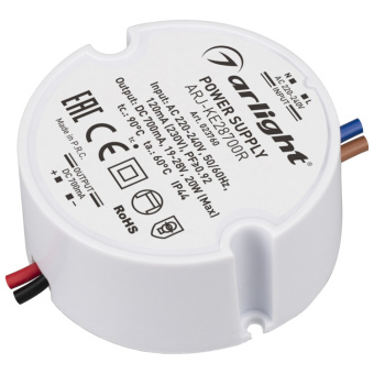 1Ленты светодиодные блок питания arj-ke28700r (20w, 700ma, pfc) | 023760 | arlight выгодная цена