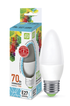 1Лампы (источники света) лампа светодиодная led-свеча-standard 7.5вт 230в е27 4000к 675лм | 4690612003955 | asd выгодная цена