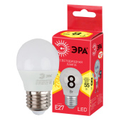 Лампы (источники света) лампа cветодиодная red line led p45-8w-827-e27 r е27 / e27 8 вт шар теплый белый свет | б0053028 | эра выгодная цена