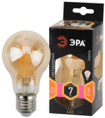 Лампы (источники света) лампа светодиодная f-led a60-7w-827-e27 gold (филамент, груша золот., 7вт, тепл, е27) | б0035037 | эра выгодная цена