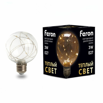 1Лампы (источники света) lb-381 (3w) 230v e27 2700k для белт лайта g80 | 41675 | feron выгодная цена
