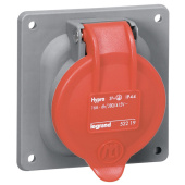 Разъемы промышленные встраиваемая розетка hypra - ip 44 - 2к+з - 32 а - пластик | 052918 | legrand выгодная цена
