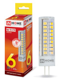 Лампы (источники света) лампа светодиодная led-jcd-vc 6вт 230в g4 3000к 540лм | 4690612028590 | in home выгодная цена