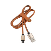 Разъемы, переходники, делители TV кабель usb-type-c/2a/leather/brown/1m/rexant |18-1897 | rexant выгодная цена