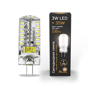 1Лампы (источники света) лампа светодиодная led 3вт gy6.35 ac150-265в 2700к | 107719103 | gauss выгодная цена