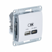 Розетки, выключатели, звонки электрические glossa белый usb розетка a + тип-c 45w высокоскорост. зарядка qc pd | gsl000129 | se выгодная цена