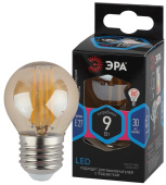 Лампы (источники света) лампа светодиодная f-led p45-9w-840-e27 gold (филамент, шар золот, 9вт, нейтр, e27) | б0047031 | эра выгодная цена