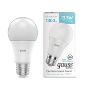 Лампы (источники света) лампа светодиодная basic a60 13,5w 1300lm 4100k е27 led 1/10/50 | 1023224 | gauss выгодная цена