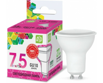 1Лампы (источники света) лампа светодиодная led-jcdrc-standard 7.5вт 230в gu10 6500к 675лм | 4690612019178 | asd выгодная цена