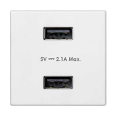Розетки, выключатели, звонки электрические simon connect зарядное устройство 2хusb, к45, 5 в, 2,1 а, белый | k126e-9 | simon выгодная цена