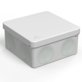 Коробки распределительные коробка распределительная 100х100х50мм ip66 8 вводов серая для прямого монтажа двухкомпонентная безгалогенная (hf) (66шт/кор) | 60-0300 | промрукав выгодная цена