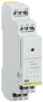 1Реле промежут. реле.oir 3 конт (8а). 12 в ac/dc | oir-308-acdc12v | iek выгодная цена