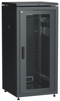 1Шкафы и стойки телекоммуникационные 19 шкаф сетевой 19" linea n 28u 600х800 мм перфорированная передняя дверь черный | ln05-28u68-p | itk выгодная цена
