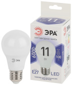 Лампы (источники света) лампа светодиодная led 11вт е27 6000к smd a60-11w-860-e27 | б0031394 | эра выгодная цена