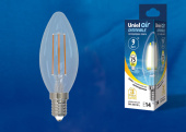 Лампы (источники света) лампа светодиодная led-c35-9w/3000k/e14/cl/dim gla01tr led диммируемая. "свеча", прозр серия air. 3000k | ul-00005185 | uniel выгодная цена