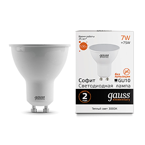 1Лампы (источники света) лампа светодиодная led elementary mr16 gu10 7w 530lm 3000к | 13617 | gauss выгодная цена