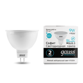 Лампы (источники света) лампа светодиодная led 9вт gu5.3 220в 4100к elementary mr16 | 13529 | gauss выгодная цена