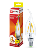Лампы (источники света) лампа светодиодная led-свеча на ветру-deco 9вт 230в е14 3000к 810лм прозр | 4690612026220 | in home выгодная цена