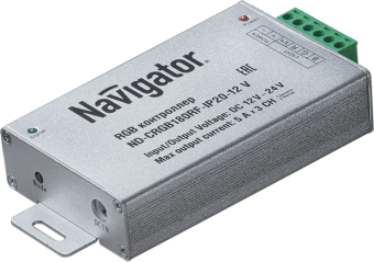 1Ленты светодиодные контроллер для светодиодной ленты led nd-crgb180rf-ip20-12v недиммируемый 108вт 12в ip20 | 71495 | navigator выгодная цена