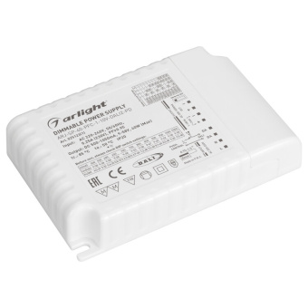 1Ленты светодиодные блок питания arj-sp-40-pfc-1-10v-dali2-pd (40w, 500-1050ma) (arlight, ip20 пластик, 5 лет) | 025123(1) | arlight выгодная цена