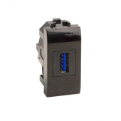 Розетки, выключатели, звонки электрические usb 3.0 розетка, brava, черная, 1 мод. | 77300n | dkc выгодная цена