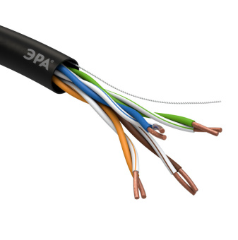 1Кабель витая пара (UTP, FTP) эра кабель витая пара u/utp 4x2x24awg cat5e cu pe outdoor 305м simple | б0044427 | эра выгодная цена