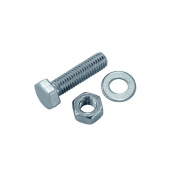 Крепёж болт din933 8.8 с шестигранной головкой оцинк. м10х30 + гайка + шайба (2 шт) - пакет ( 0,083 кг) | 114054 | tech-krep выгодная цена