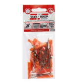 Крепёж саморез шуж 4,0х70 пот. гол. + дюбель унив 6х52 (14 шт) - пакет ( 0,06 кг) | 112940 | tech-krep выгодная цена