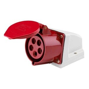 1Разъемы промышленные розетка 115 стационарная 3р+ре+n 16а 380в ip44 | sq0602-0003 | tdm выгодная цена