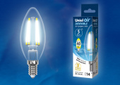 Лампы (источники света) лампа светодиодная led-c35-5w/nw/e14/cl/dim gla01tr led диммируемая. "свеча", прозр серия air. 4000k | ul-00002862 | uniel выгодная цена