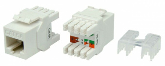 1Розетки, адаптеры и модули Keystone kj8-8p8c-c6a-180-wh вставка keystone jack rj-45(8p8c), категория 6a (10g), тип 180 градусов, белая | 426187 | hyperline выгодная цена