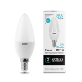Лампы (источники света) лампа светодиодная led 8вт e14 220в 4100к elementary свеча | 33128 | gauss выгодная цена
