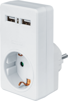 1Удлинители, удлинители на катушке, катушки переносные адаптер 61 699 nad-usb02-1e-c-wh с/з 1 гн. usb2.1a |61699 |navigator выгодная цена