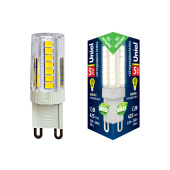 Лампы (источники света) лампа светодиодная led-jcd-5w/3000k/g9/cl glz09tr led, прозр 3000к | ul-00006748 | uniel выгодная цена