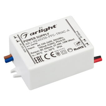 1Ленты светодиодные блок питания arj-ke40250-pfc-triac-a (10w, 250ma) | 028780 | arlight выгодная цена